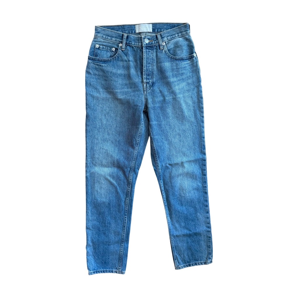 Everlane The 90s Cheeky Jean Organic Cotton Blue High Rise Straight Leg 26